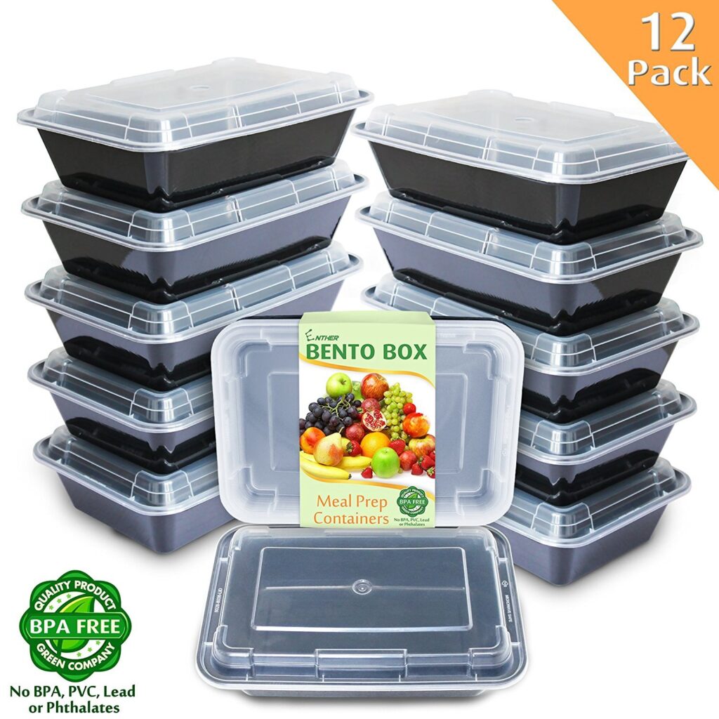 Enther BPA-Free Bento Box Meal Preparation Containers