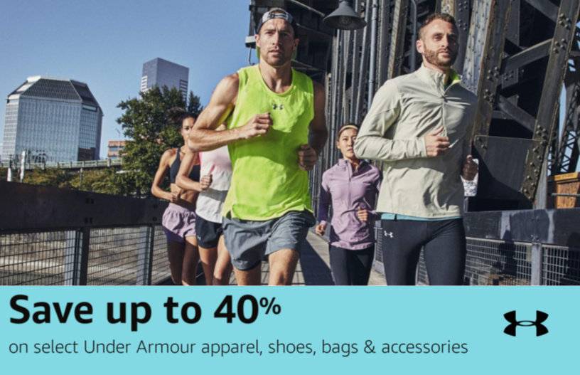 Up to 40% off on select Under Armour shoes, apparel, and accessories